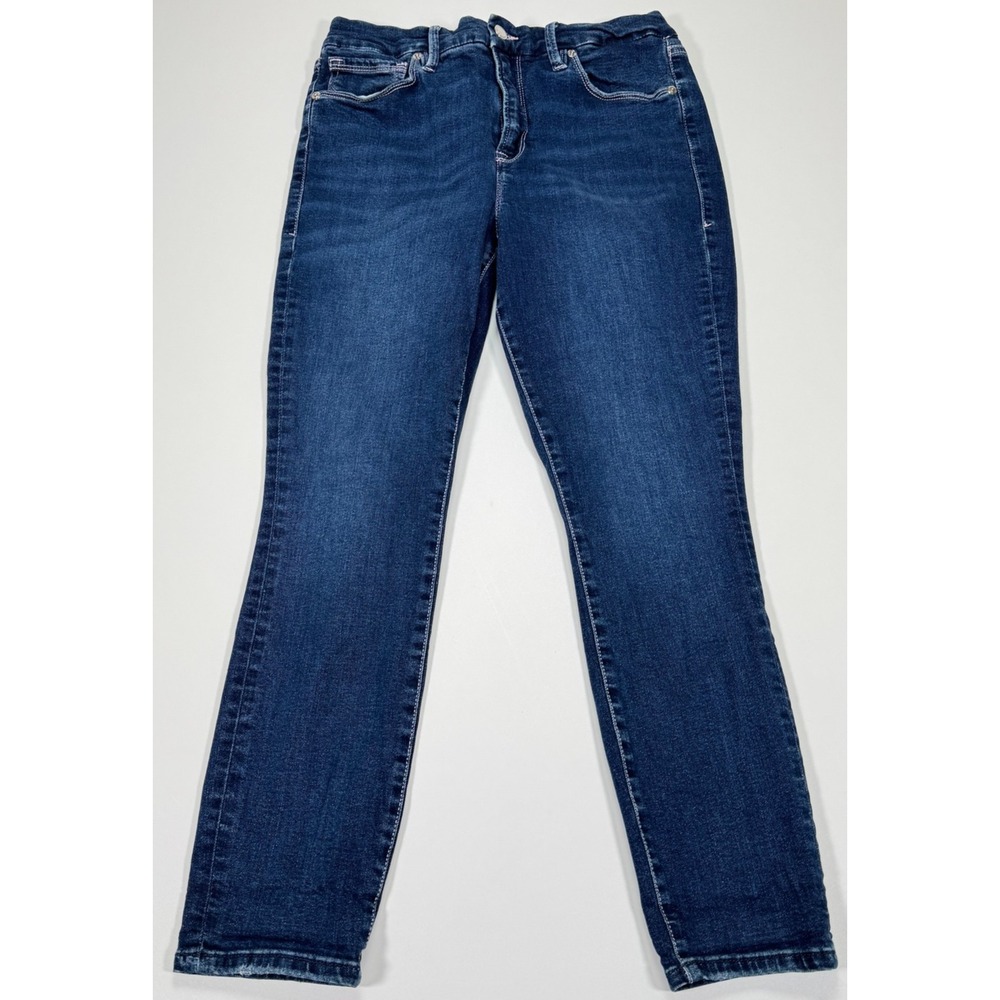 Good American Womens 12/31 Fit 28x26 Blue Dark Wash Skinny Stretch Denim Jeans